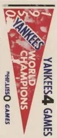 1961 Fleer Baseball Greats (F418-3) - World Series Pennant Stickers #NNO - 1950 World Series - New York Yankees - New York Yankees