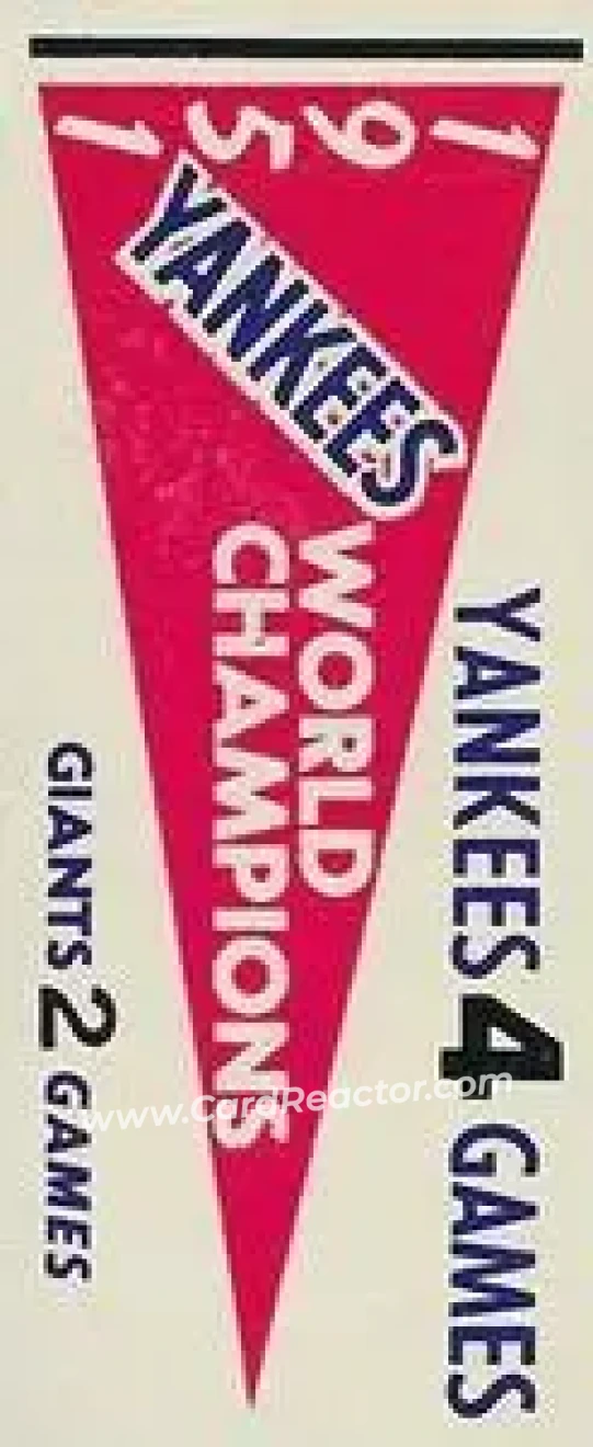1961 Fleer Baseball Greats (F418-3) - World Series Pennant Stickers #NNO - 1951 World Series - New York Yankees - New York Yankees - Front
