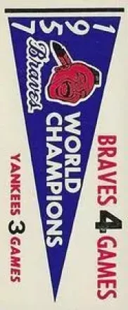 1961 Fleer Baseball Greats (F418-3) - World Series Pennant Stickers #NNO - 1957 World Series - Milwaukee Braves - Milwaukee Braves
