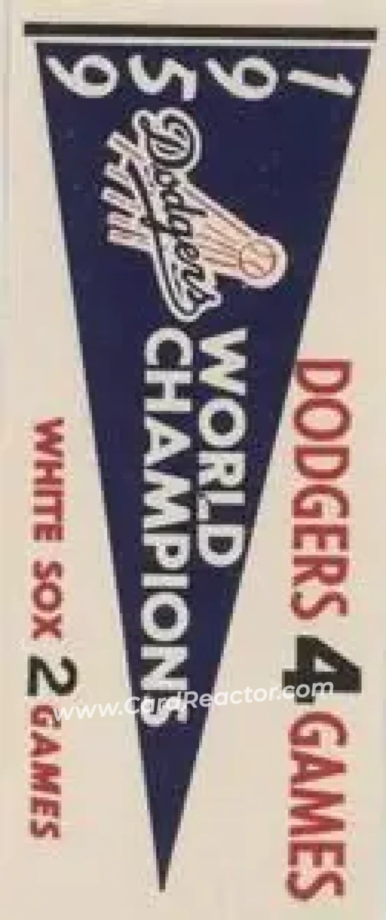 1961 Fleer Baseball Greats (F418-3) - World Series Pennant Stickers #NNO - 1959 World Series - Los Angeles Dodgers - Los Angeles Dodgers - Front