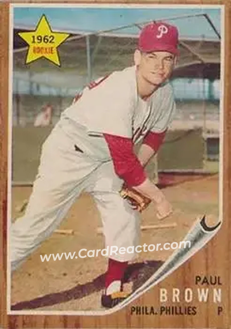 1962 Topps Venezuelan #181 - Paul Brown - Philadelphia Phillies - Front