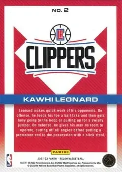 Back of Kawhi Leonard