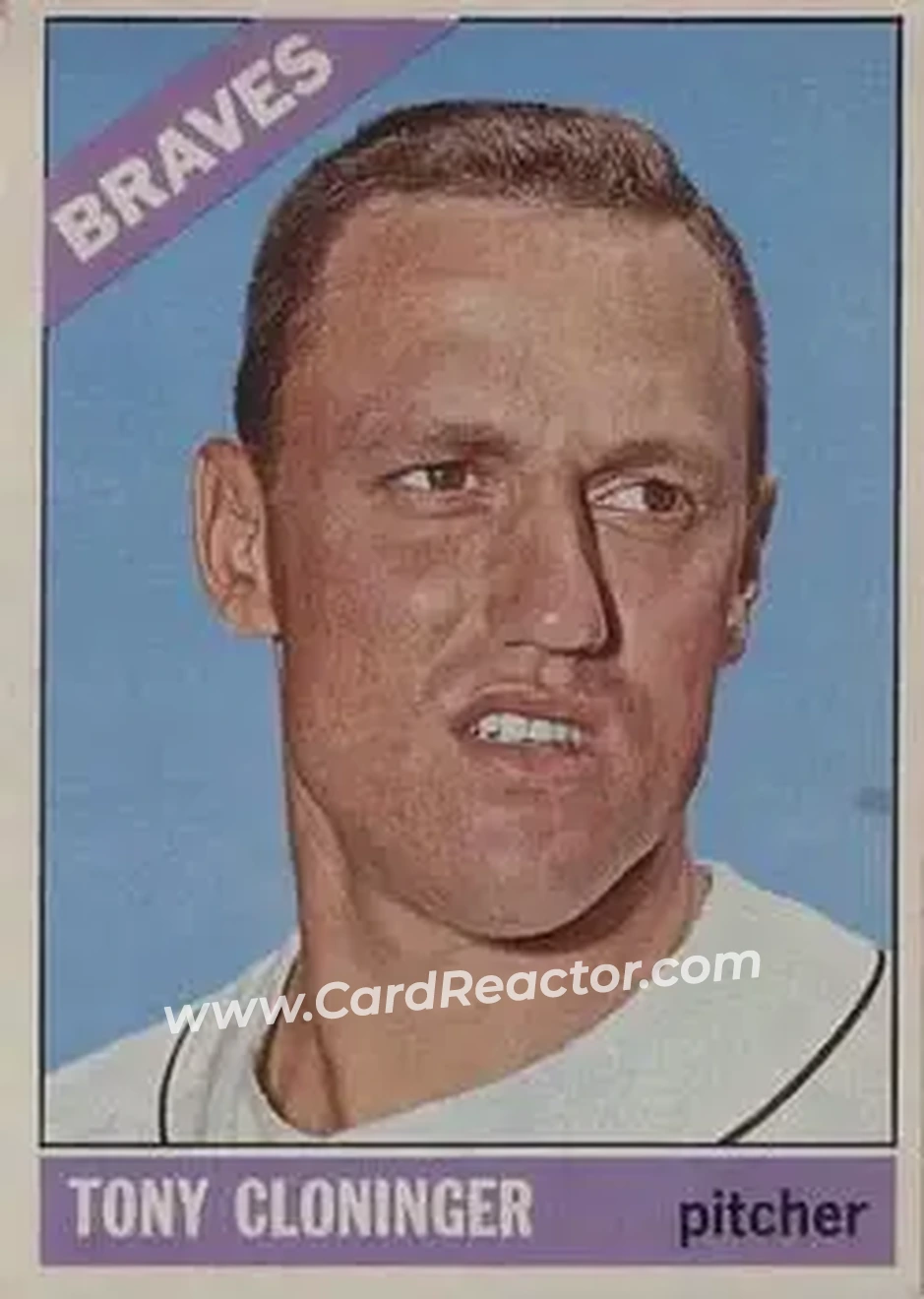 1966 Topps Venezuelan #10 - Tony Cloninger - Atlanta Braves - Front 1966 Topps Venezuelan #10 - Tony Cloninger - Atlanta Braves - Front