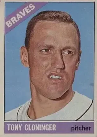 1966 Topps Venezuelan #10 - Tony Cloninger - Atlanta Braves 1966 Topps Venezuelan #10 - Tony Cloninger - Atlanta Braves