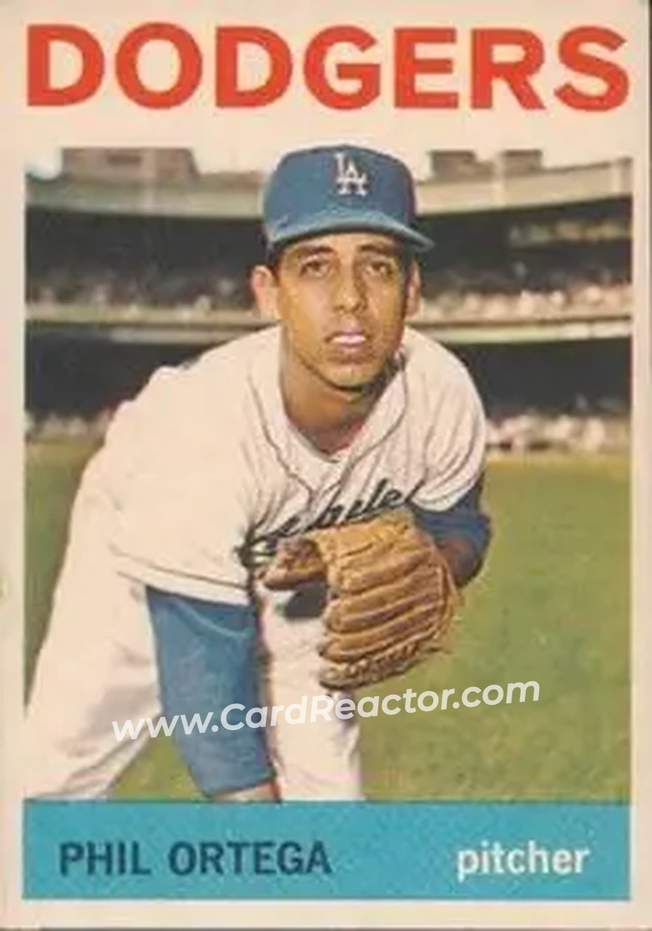 1964 Topps Venezuelan #291 - Phil Ortega - Los Angeles Dodgers - Front 1964 Topps Venezuelan #291 - Phil Ortega - Los Angeles Dodgers - Front