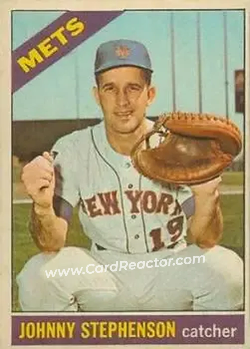 1966 Topps Venezuelan #17 - Johnny Stephenson - New York Mets - Front