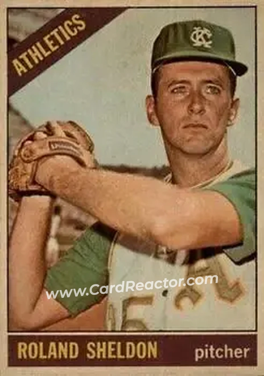 1966 Topps Venezuelan #18 - Roland Sheldon - Kansas City Athletics - Front 1966 Topps Venezuelan #18 - Roland Sheldon - Kansas City Athletics - Front