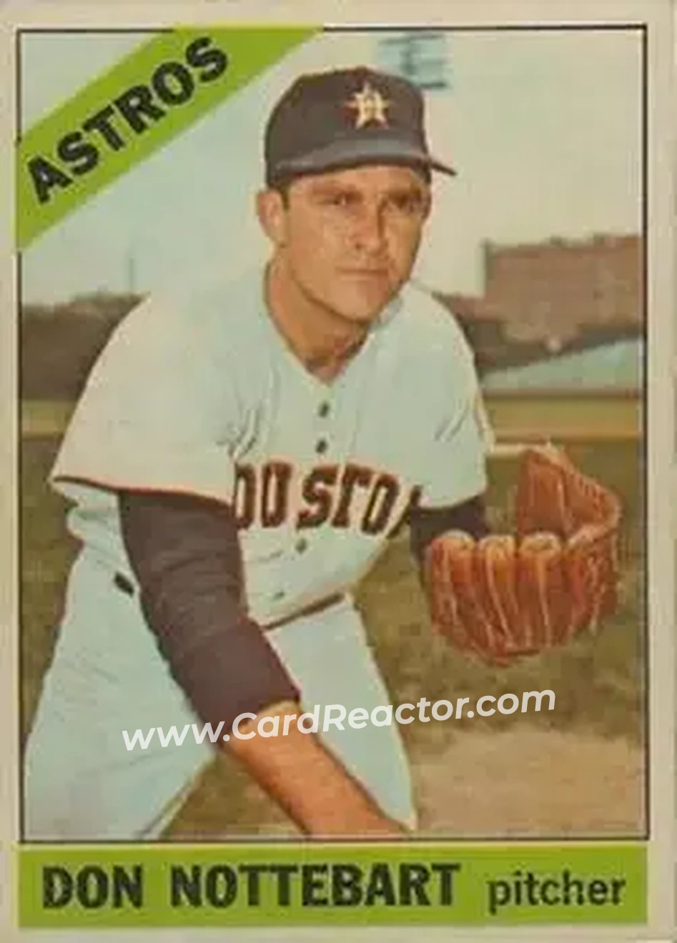 1966 Topps Venezuelan #21 - Don Nottebart - Houston Astros - Front 1966 Topps Venezuelan #21 - Don Nottebart - Houston Astros - Front
