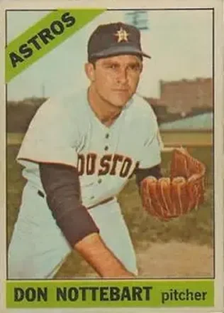 1966 Topps Venezuelan #21 - Don Nottebart - Houston Astros