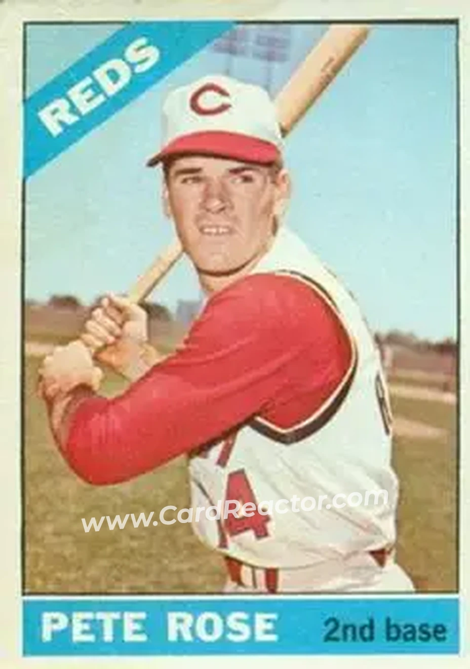 1966 Topps Venezuelan #30 - Pete Rose - Cincinnati Reds - Front 1966 Topps Venezuelan #30 - Pete Rose - Cincinnati Reds - Front