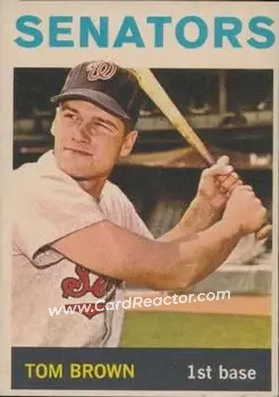 1964 Topps Venezuelan #311 - Tom Brown - Washington Senators - Front
