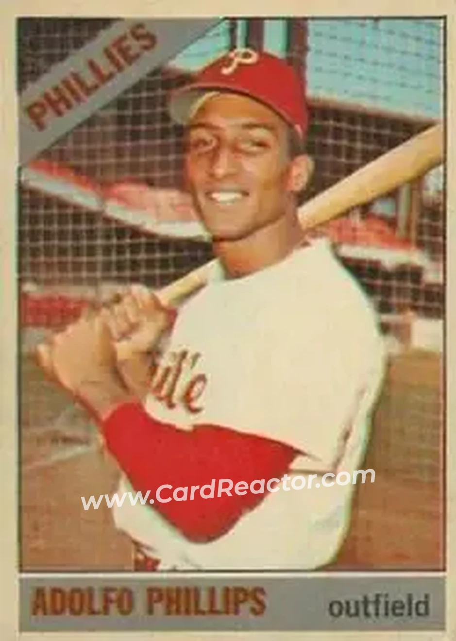 1966 Topps Venezuelan #32 - Adolfo Phillips - Philadelphia Phillies - Front
