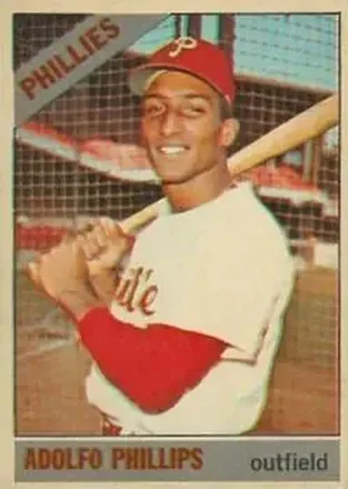 1966 Topps Venezuelan #32 - Adolfo Phillips - Philadelphia Phillies