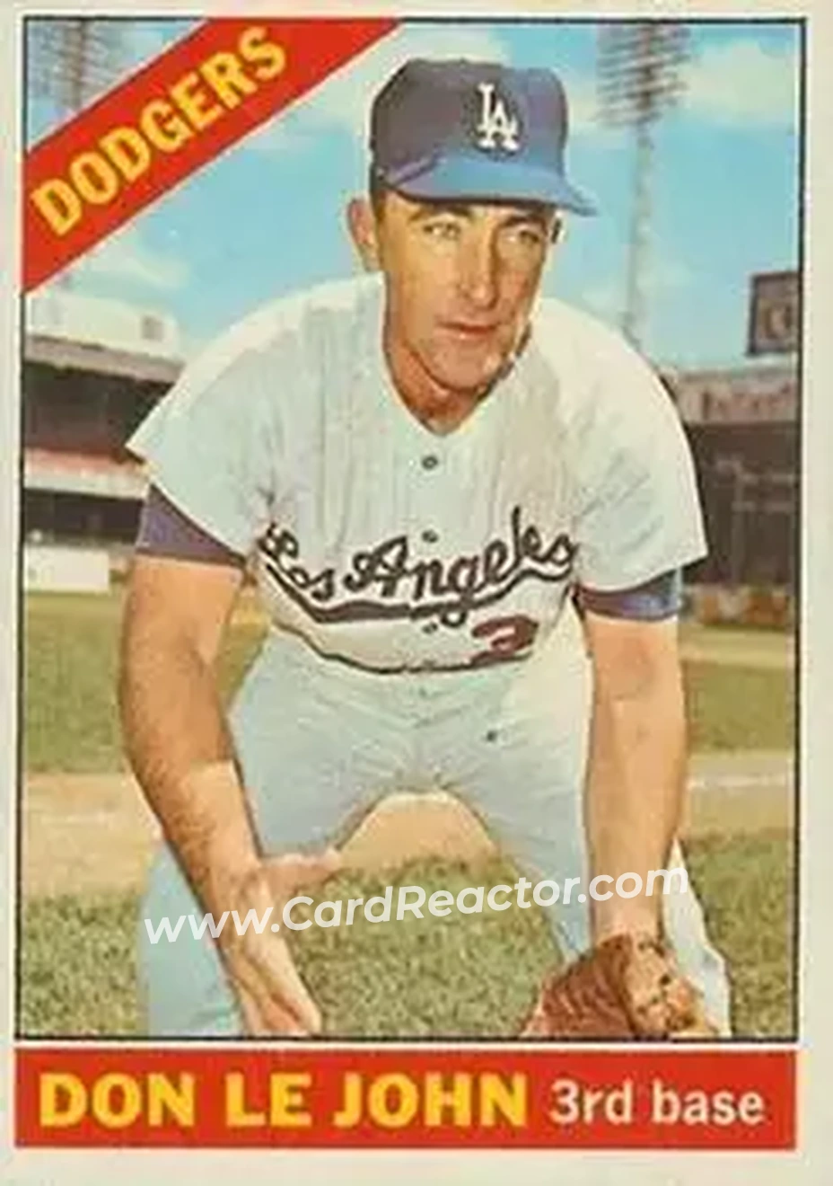 1966 Topps Venezuelan #41 - Don Le John - Los Angeles Dodgers - Front