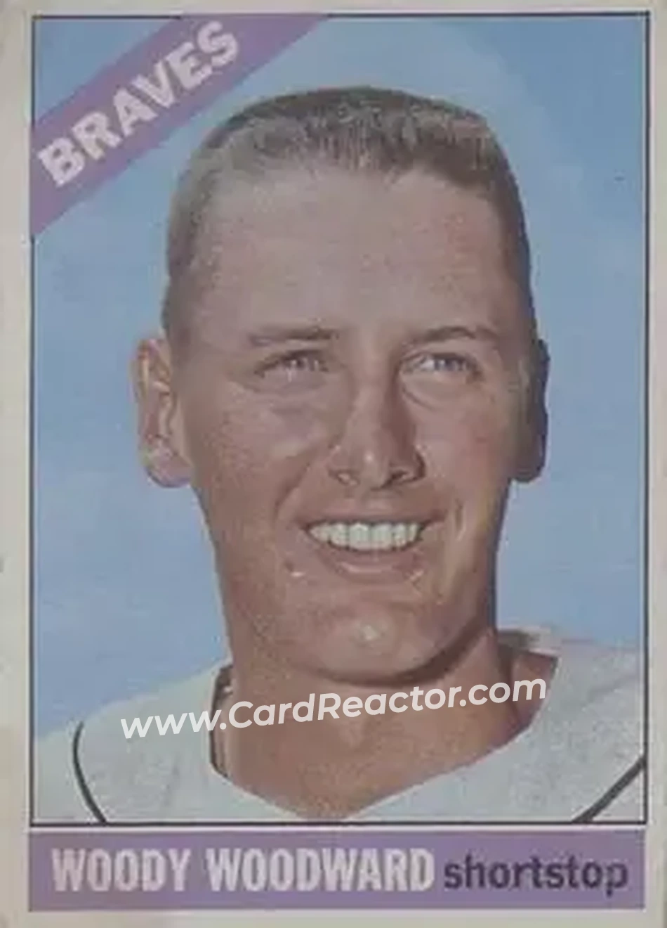 1966 Topps Venezuelan #49 - Woody Woodward - Atlanta Braves - Front 1966 Topps Venezuelan #49 - Woody Woodward - Atlanta Braves - Front