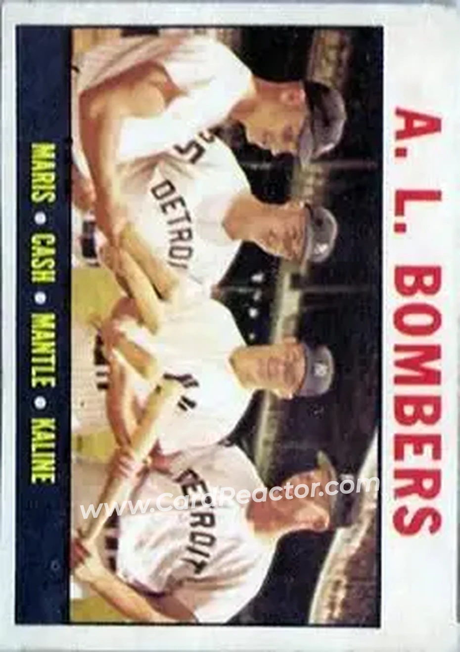 1964 Topps Venezuelan #331 - A.L. Bombers (Roger Maris - Norm Cash - Mickey Mantle - Al Kaline) CPC - New York Yankees - Detroit Tigers - Front