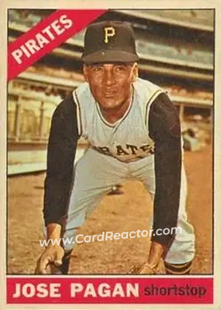 1966 Topps Venezuelan #54 - Jose Pagan - Pittsburgh Pirates - Front