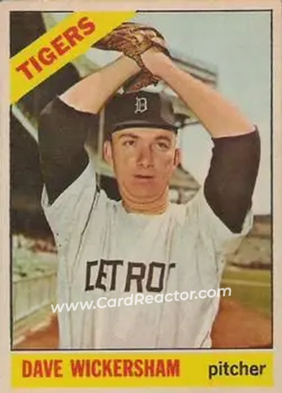 1966 Topps Venezuelan #58 - Dave Wickersham - Detroit Tigers - Front 1966 Topps Venezuelan #58 - Dave Wickersham - Detroit Tigers - Front