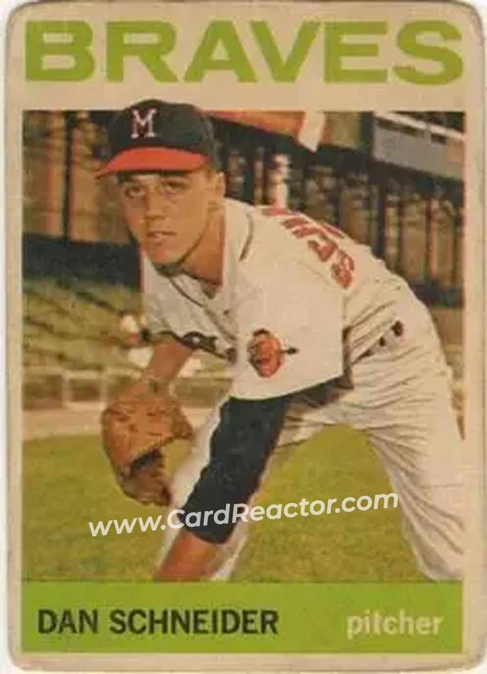 1964 Topps Venezuelan #351 - Dan Schneider - Milwaukee Braves - Front
