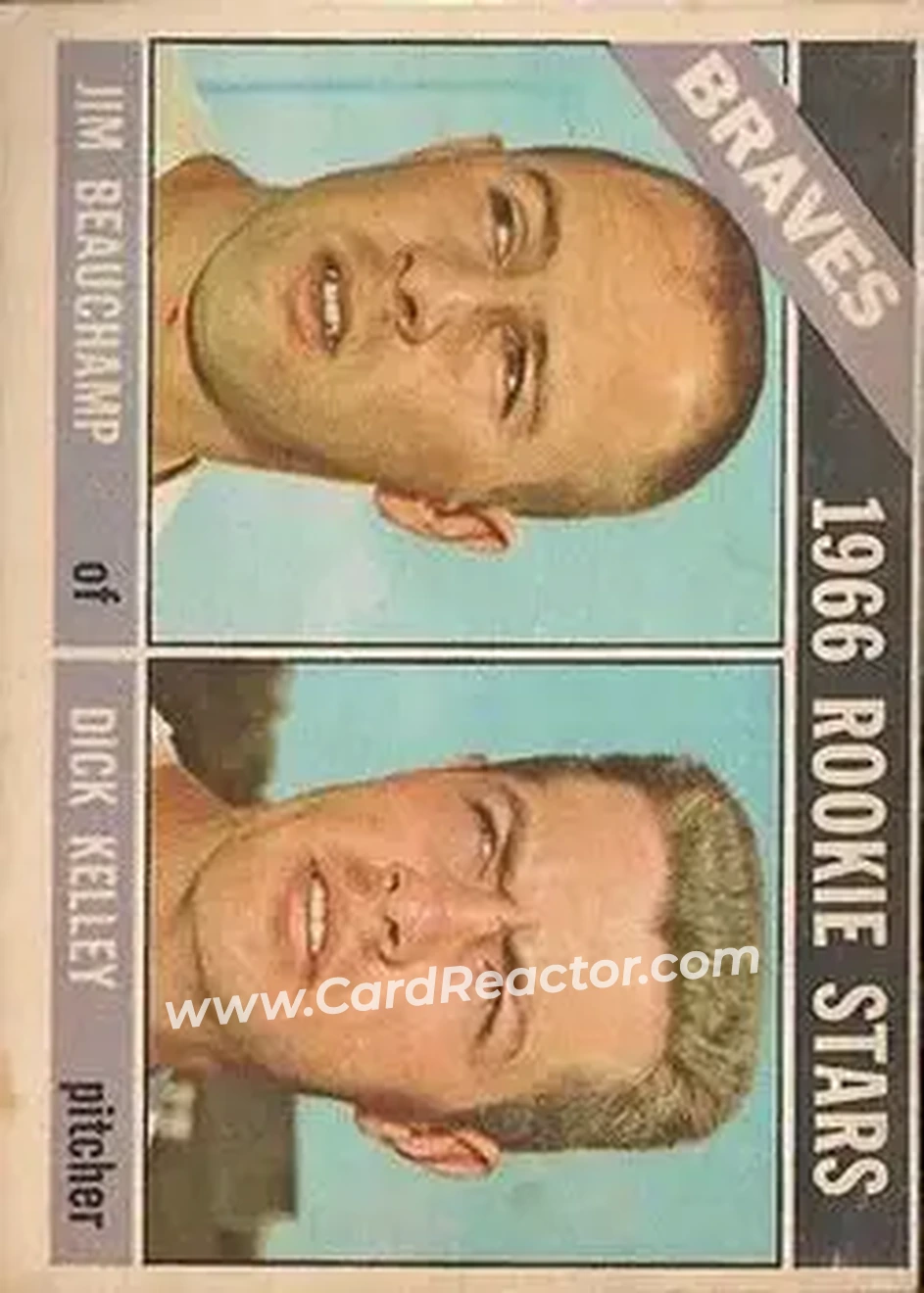 1966 Topps Venezuelan #84 - Braves 1966 Rookie Stars (Jim Beauchamp - Dick Kelley) RS - Atlanta Braves - Atlanta Braves - Front 1966 Topps Venezuelan #84 - Braves 1966 Rookie Stars (Jim Beauchamp - Dick Kelley) RS - Atlanta Braves - Atlanta Braves - Front