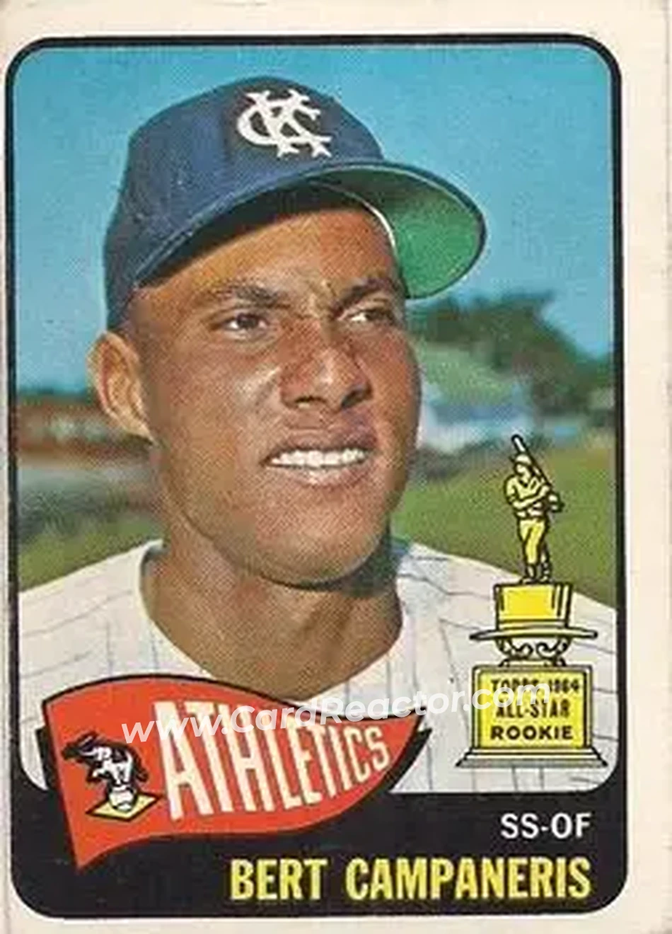 1965 O-Pee-Chee #266 - Bert Campaneris - Kansas City Athletics - Front 1965 O-Pee-Chee #266 - Bert Campaneris - Kansas City Athletics - Front