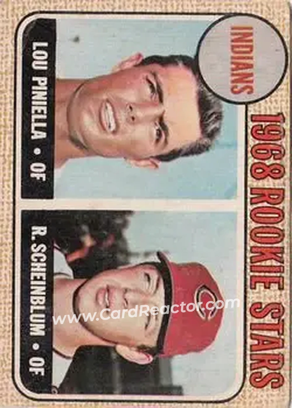 1968 O-Pee-Chee #16 - Indians 1968 Rookie Stars (Lou Piniella - Richie Scheinblum) RS - Cleveland Indians - Cleveland Indians - Front