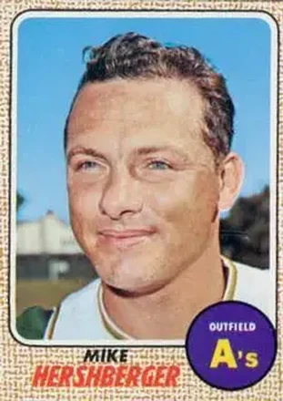 1968 O-Pee-Chee #18 - Mike Hershberger - Oakland Athletics