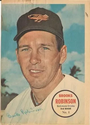 1968 O-Pee-Chee - All-Star Pin-Ups #1 - Brooks Robinson - Baltimore Orioles