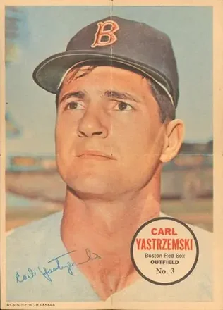 1968 O-Pee-Chee - All-Star Pin-Ups #3 - Carl Yastrzemski - Boston Red Sox