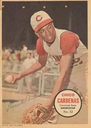 1968 O-Pee-Chee - All-Star Pin-Ups #12 - Chico Cardenas - Cincinnati Reds