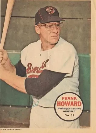 1968 O-Pee-Chee - All-Star Pin-Ups #14 - Frank Howard - Washington Senators 1968 O-Pee-Chee - All-Star Pin-Ups #14 - Frank Howard - Washington Senators