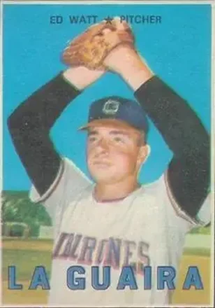 1967 Topps Venezuelan #54 - Eddie Watt - Tiburones de la Guaira