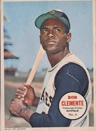 1968 O-Pee-Chee - All-Star Pin-Ups #4 - Bob Clemente - Pittsburgh Pirates