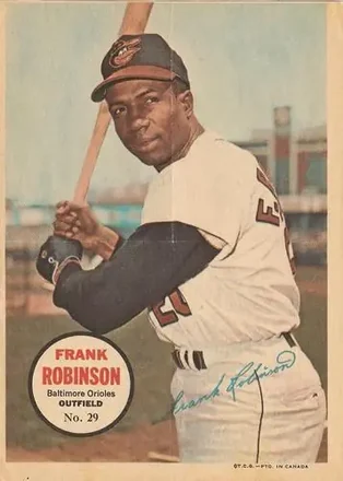 1968 O-Pee-Chee - All-Star Pin-Ups #29 - Frank Robinson - Baltimore Orioles