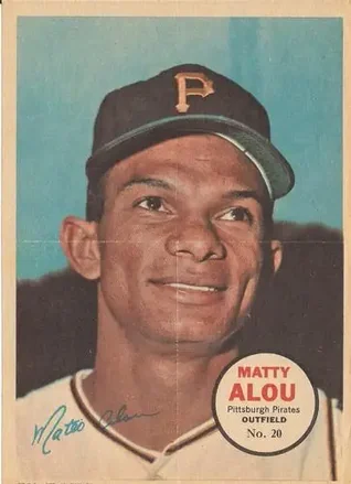 1968 O-Pee-Chee - All-Star Pin-Ups #20 - Matty Alou - Pittsburgh Pirates