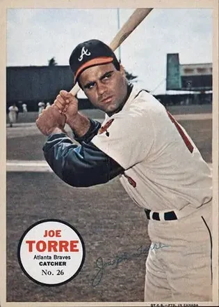 1968 O-Pee-Chee - All-Star Pin-Ups #26 - Joe Torre - Atlanta Braves
