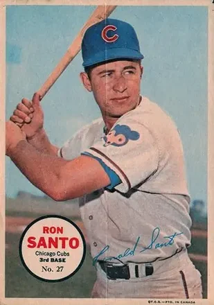 1968 O-Pee-Chee - All-Star Pin-Ups #27 - Ron Santo - Chicago Cubs