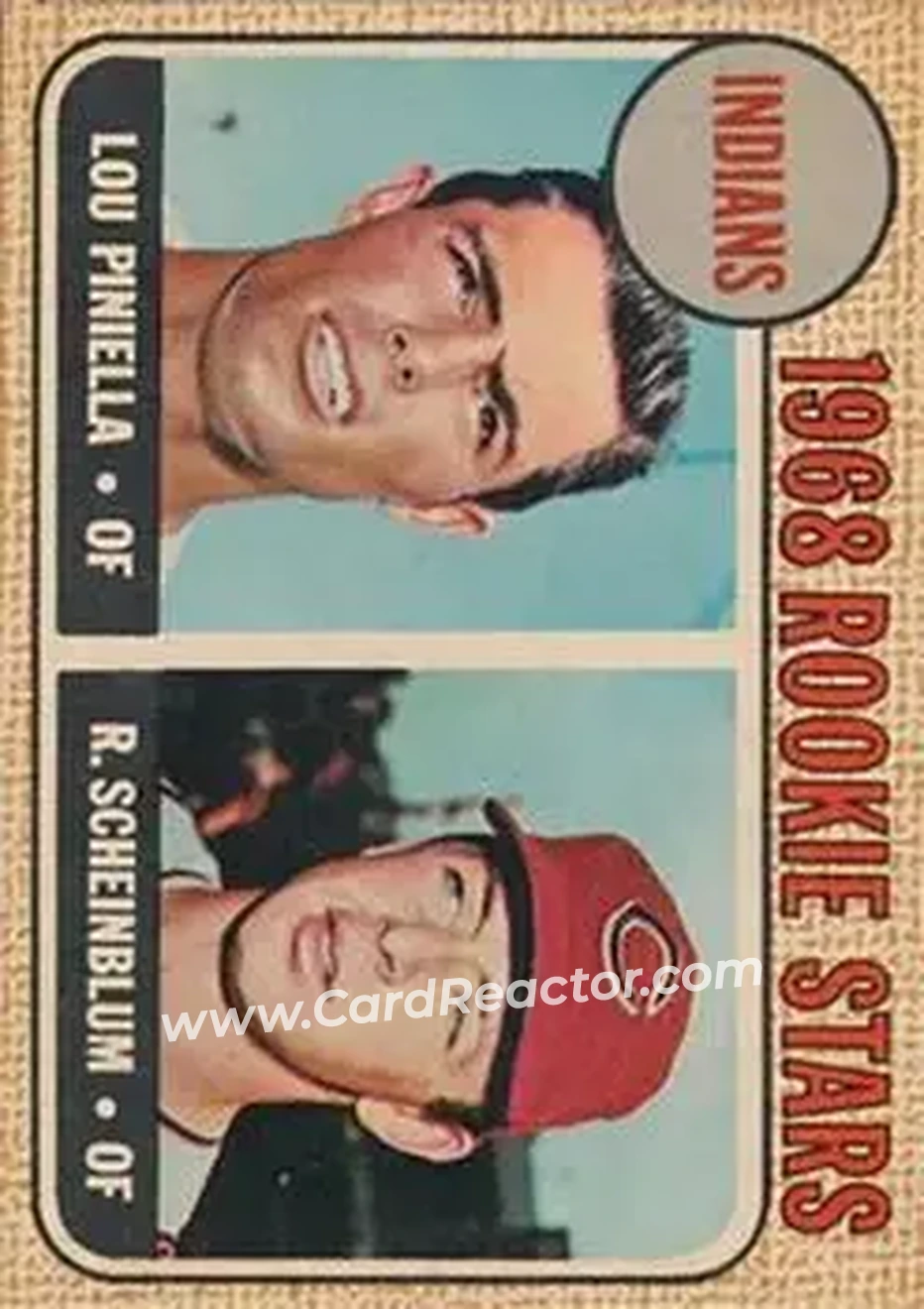 1968 Topps Venezuelan #16 - Indians 1968 Rookie Stars (Lou Piniella - Richie Scheinblum) RS - Cleveland Indians - Cleveland Indians - Front 1968 Topps Venezuelan #16 - Indians 1968 Rookie Stars (Lou Piniella - Richie Scheinblum) RS - Cleveland Indians - Cleveland Indians - Front