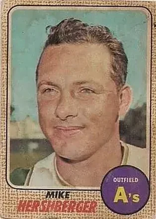 1968 Topps Venezuelan #18 - Mike Hershberger - Oakland Athletics