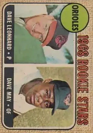 1968 Topps Venezuelan #56 - Orioles 1968 Rookie Stars (Dave Leonhard - Dave May) RS, RC - Baltimore Orioles - Baltimore Orioles