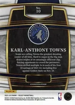 Back of Karl-Anthony Towns