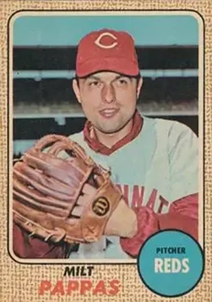1968 Topps Venezuelan #74 - Milt Pappas - Cincinnati Reds 1968 Topps Venezuelan #74 - Milt Pappas - Cincinnati Reds