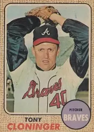1968 Topps Venezuelan #93 - Tony Cloninger - Atlanta Braves