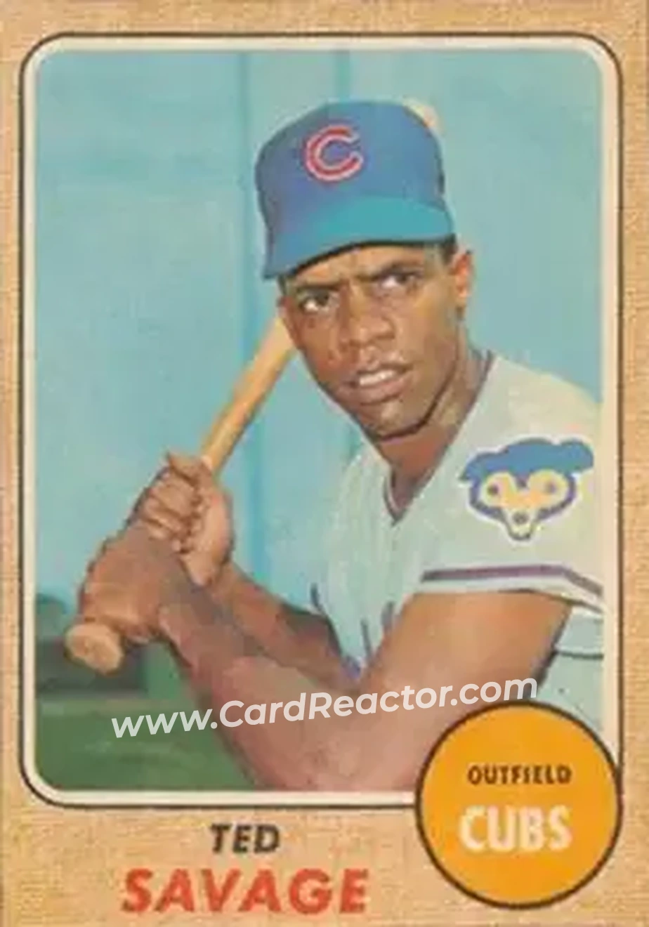 1968 Topps Venezuelan #119 - Ted Savage - Chicago Cubs - Front