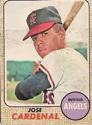 1968 O-Pee-Chee #102 - Jose Cardenal - California Angels 1968 O-Pee-Chee #102 - Jose Cardenal - California Angels