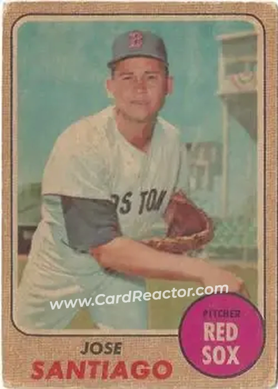 1968 Topps Venezuelan #123 - Jose Santiago - Boston Red Sox - Front