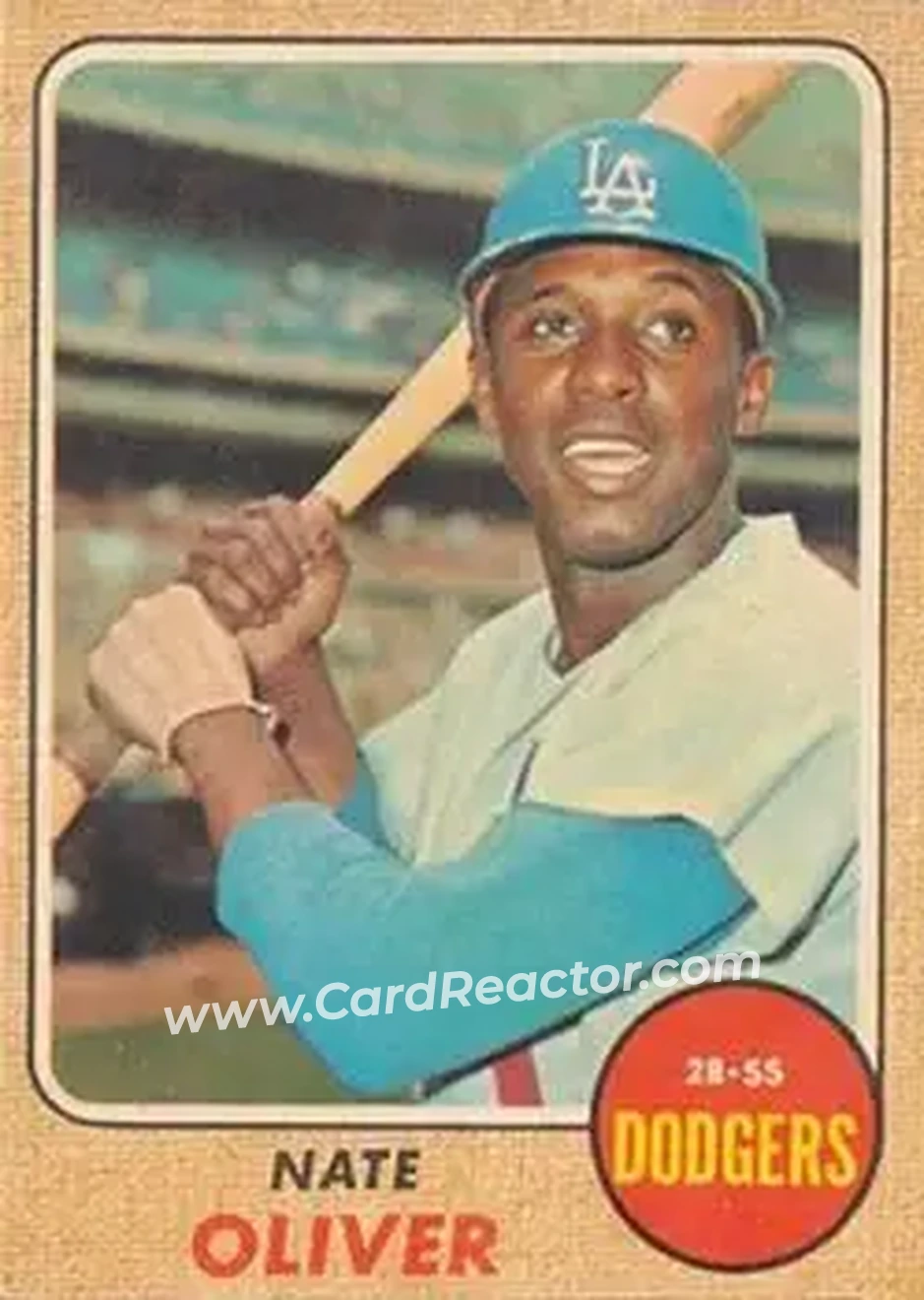 1968 Topps Venezuelan #124 - Nate Oliver - Los Angeles Dodgers - Front