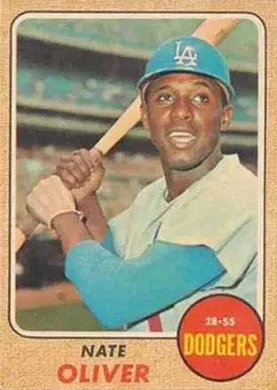 1968 Topps Venezuelan #124 - Nate Oliver - Los Angeles Dodgers 1968 Topps Venezuelan #124 - Nate Oliver - Los Angeles Dodgers