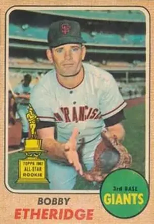 1968 Topps Venezuelan #126 - Bobby Etheridge - San Francisco Giants 1968 Topps Venezuelan #126 - Bobby Etheridge - San Francisco Giants