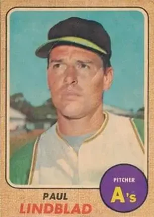 1968 Topps Venezuelan #127 - Paul Lindblad - Oakland Athletics